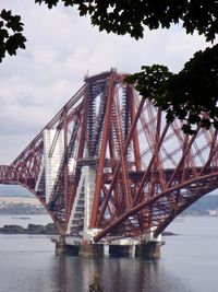 View of bridge over river against sky