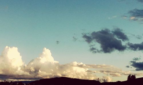 Low angle view of cloudy sky