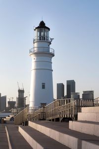 Lighthouse against clear sky