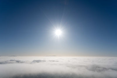 Low angle view of sky on sunny day