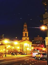 City street at night