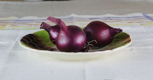 Close-up of fruits on table