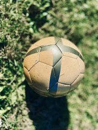 Close-up of soccer ball