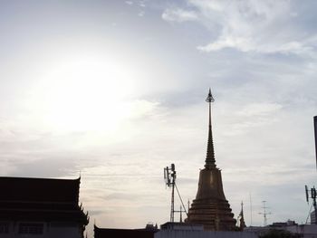 Low angle view of buildings against sky