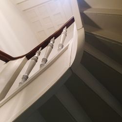 High angle view of spiral staircase