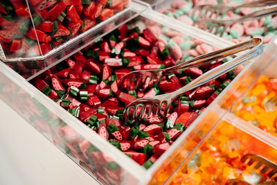 Close-up of fruits for sale at market stall