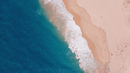 High angle view of beach