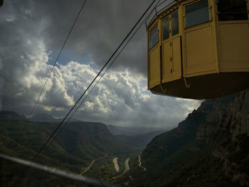 Low angle view of mountain against sky