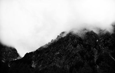 Low angle view of mountain against sky