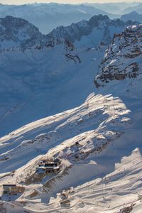 Scenic view of snowcapped mountains