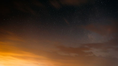 Low angle view of sky at night