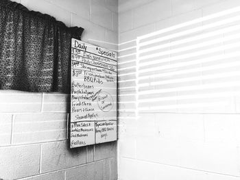 Information sign on wall