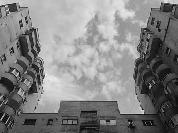 Low angle view of buildings against sky