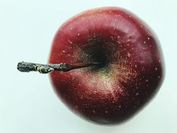 Close-up of apple against white background