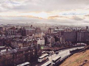 High angle view of cityscape