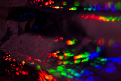 Defocused image of illuminated lights