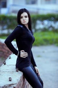 Young woman looking at camera
