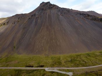 Scenic view of mountain against sky