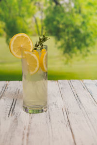 Close-up of drink on table