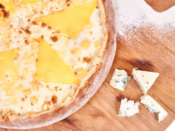 High angle view of bread on table