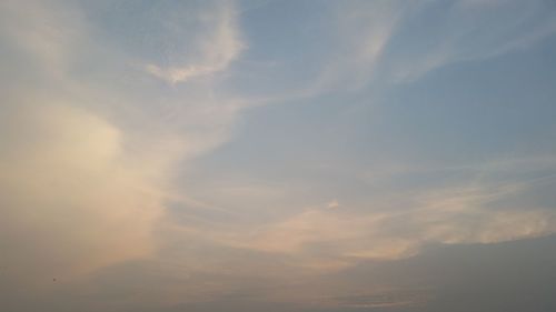 Low angle view of sky at sunset