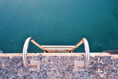 Close-up of water against blue sky