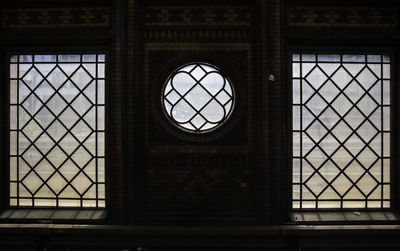 Directly below shot of skylight in building