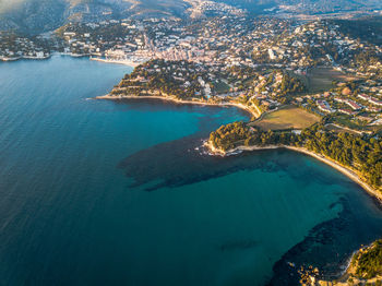 Aerial view of bay