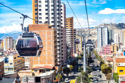 Modern buildings in city against sky