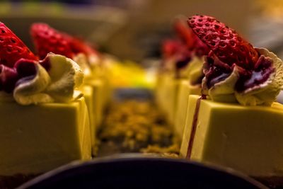 Close-up of cake slices