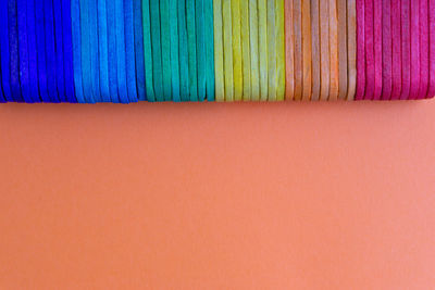 Close-up of multi colored sticks