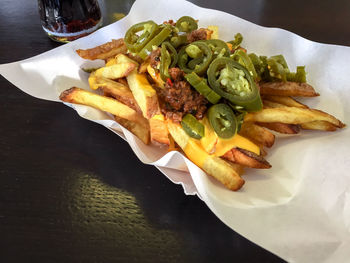 Close-up of served food