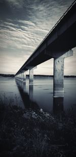 Bridge over river against sky