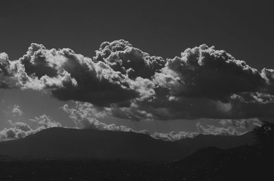 Low angle view of mountains against sky