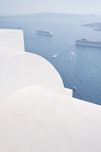 High angle view of sea against sky