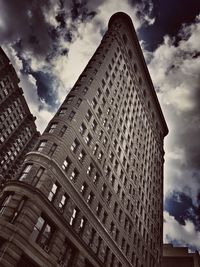 Low angle view of modern building against sky