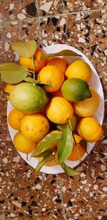 High angle view of fruits