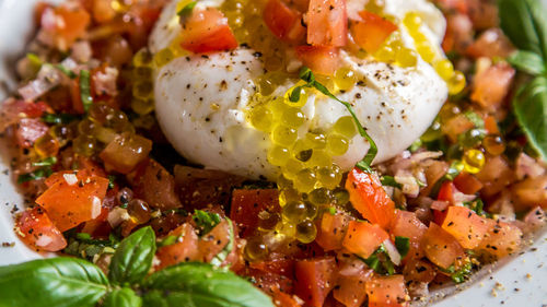 Close-up of salad in plate