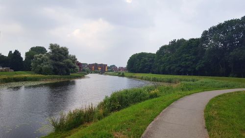 Scenic view of river against sky