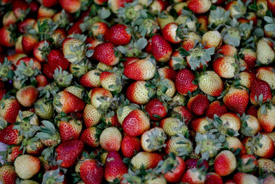 Full frame shot of strawberries