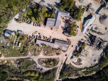 High angle view of road passing through landscape