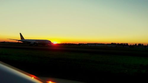 Silhouette of landscape at sunset