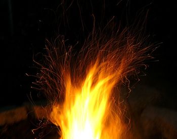 Firework display at night