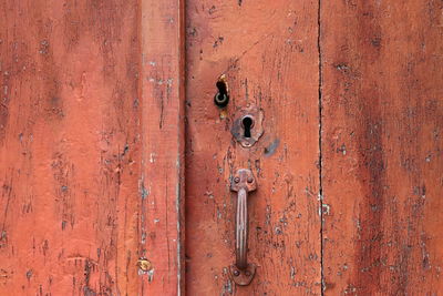 Detail of portuguese rustic door