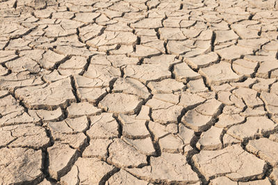 Full frame shot of cracked land