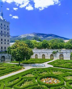 View of historic building against cloudy sky