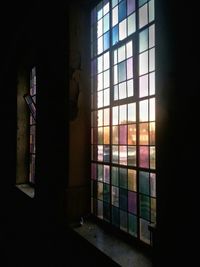 View of building through window