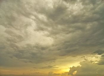 Low angle view of dramatic sky