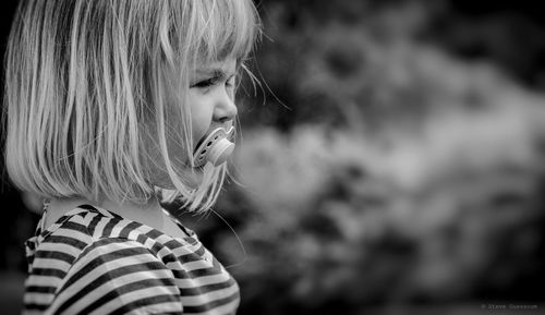 Close-up portrait of cute girl