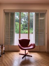 Empty chair in room